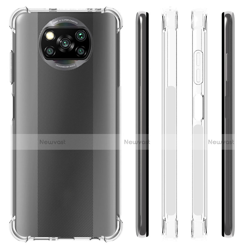 Ultra-thin Transparent TPU Soft Case Cover for Xiaomi Poco X3 Clear