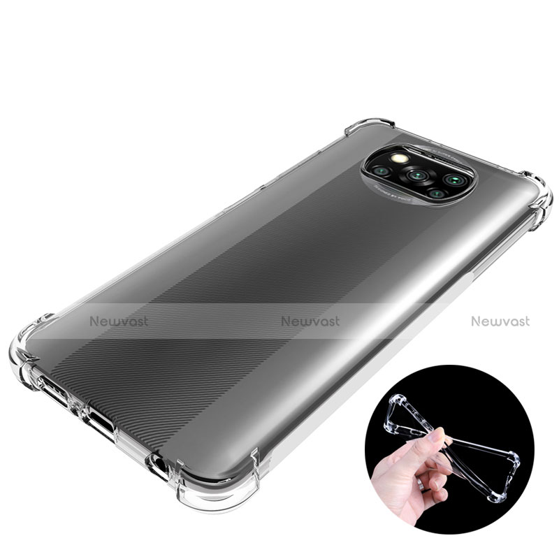 Ultra-thin Transparent TPU Soft Case Cover for Xiaomi Poco X3 NFC Clear