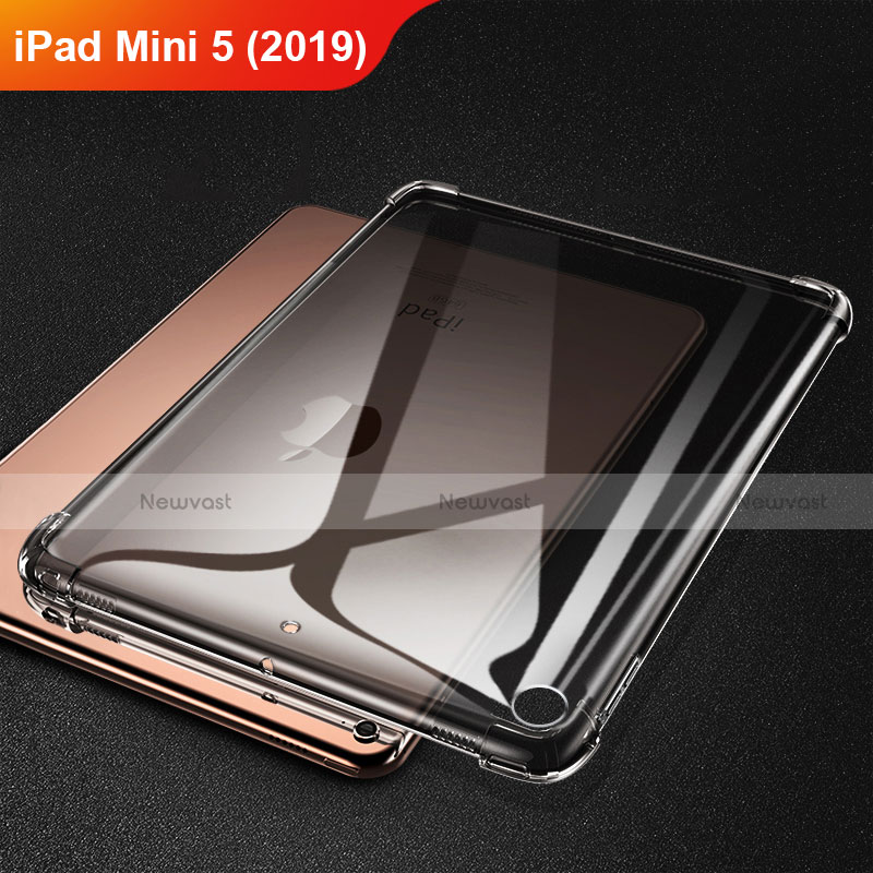 Ultra-thin Transparent TPU Soft Case Cover H01 for Apple iPad Mini 5 (2019) Gray