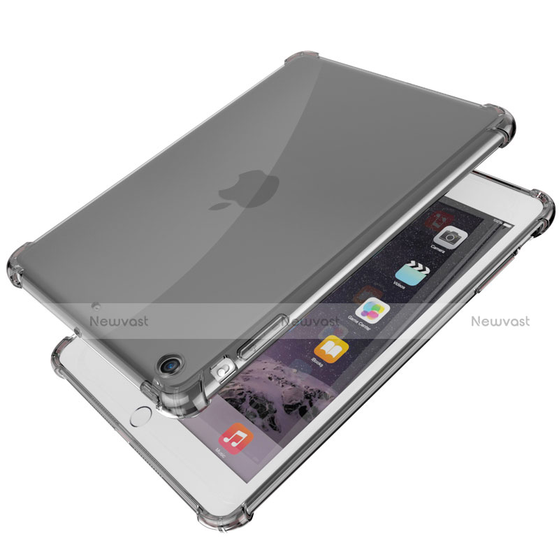 Ultra-thin Transparent TPU Soft Case Cover H01 for Apple iPad Mini Black