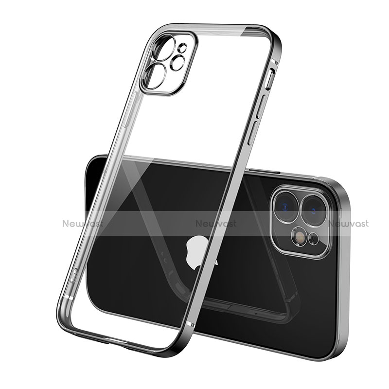 Ultra-thin Transparent TPU Soft Case Cover H01 for Apple iPhone 12 Black