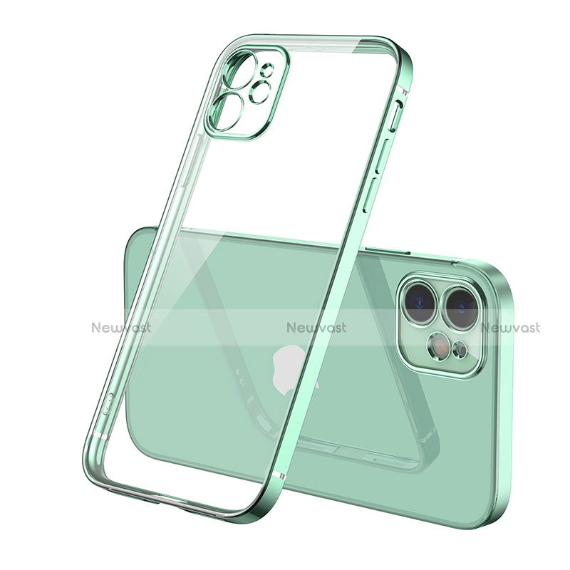 Ultra-thin Transparent TPU Soft Case Cover H01 for Apple iPhone 12 Mini Green