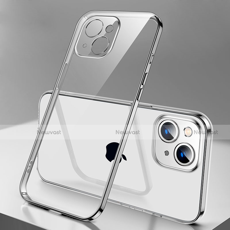 Ultra-thin Transparent TPU Soft Case Cover H01 for Apple iPhone 13 Mini Silver