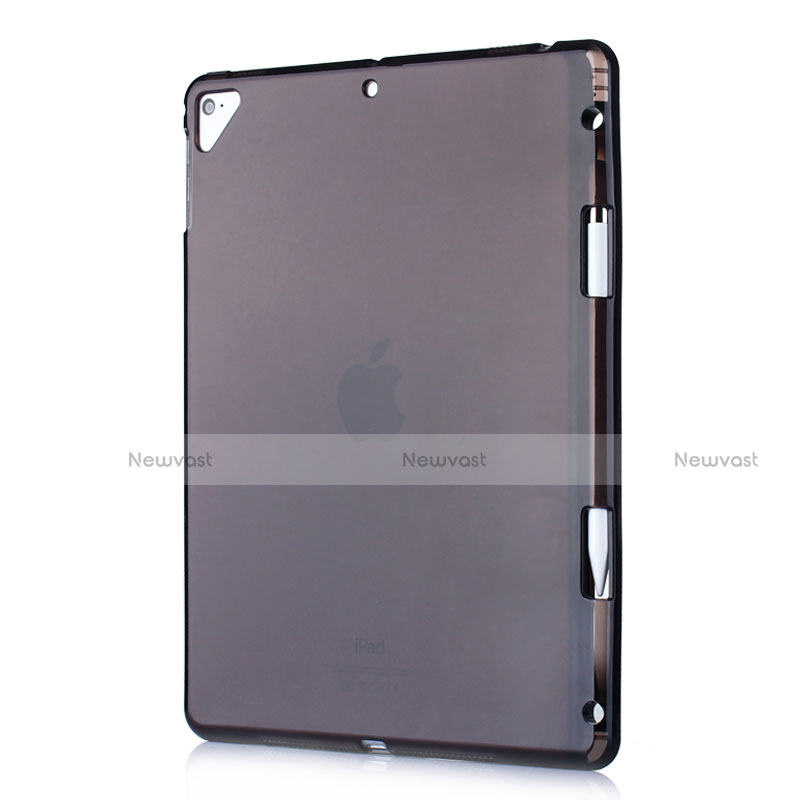 Ultra-thin Transparent TPU Soft Case Cover H01 for Apple New iPad 9.7 (2018) Black