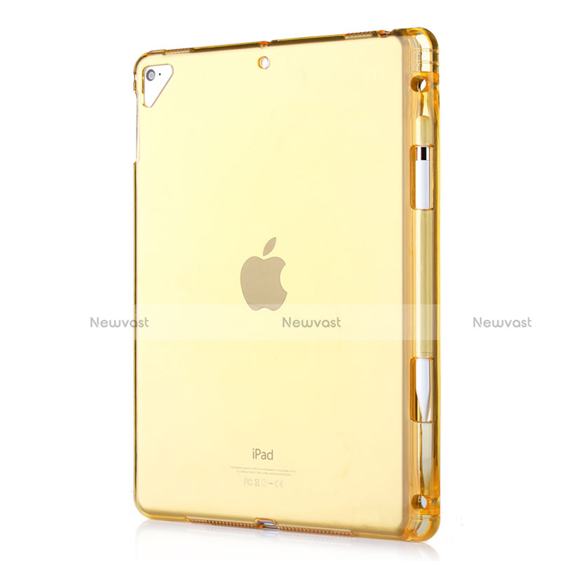 Ultra-thin Transparent TPU Soft Case Cover H01 for Apple New iPad 9.7 (2018) Gold