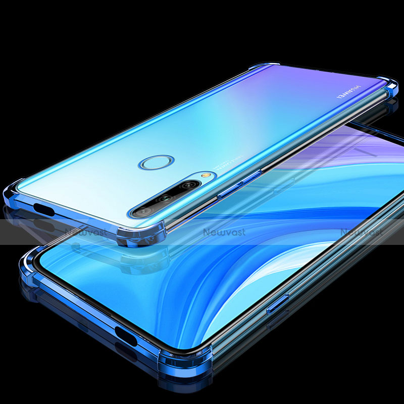 Ultra-thin Transparent TPU Soft Case Cover H01 for Huawei Enjoy 10 Plus Blue