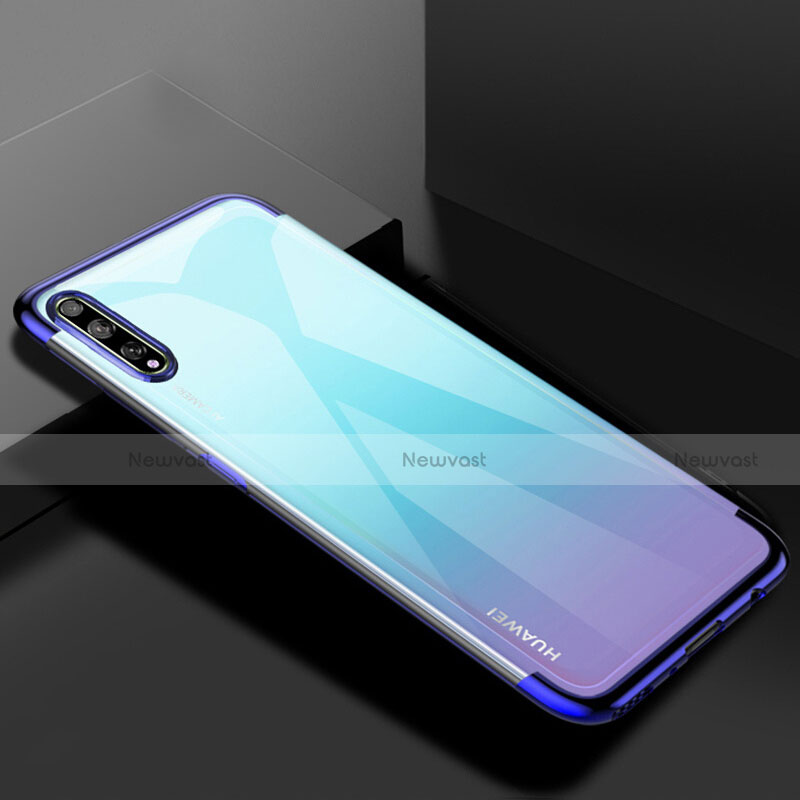 Ultra-thin Transparent TPU Soft Case Cover H01 for Huawei Enjoy 10S Blue