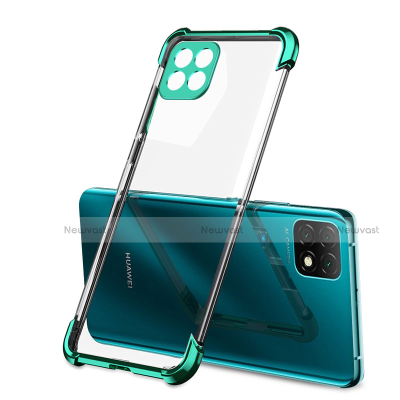 Ultra-thin Transparent TPU Soft Case Cover H01 for Huawei Enjoy 20 5G Green