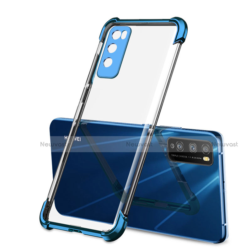 Ultra-thin Transparent TPU Soft Case Cover H01 for Huawei Enjoy 20 Pro 5G Blue