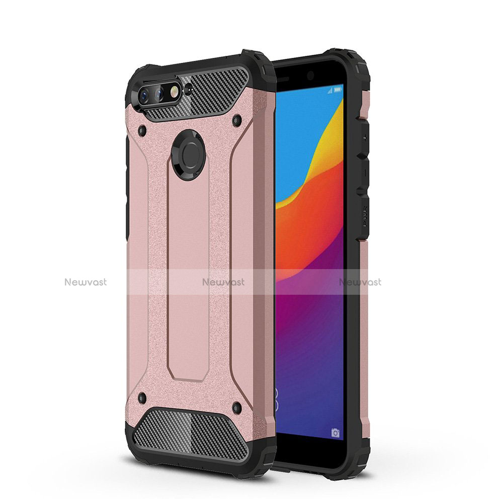 Ultra-thin Transparent TPU Soft Case Cover H01 for Huawei Enjoy 8e Rose Gold