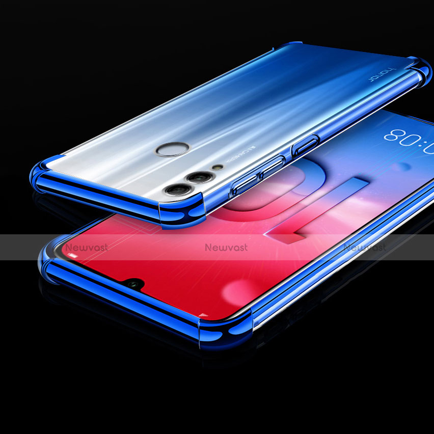 Ultra-thin Transparent TPU Soft Case Cover H01 for Huawei Honor 10 Lite Blue
