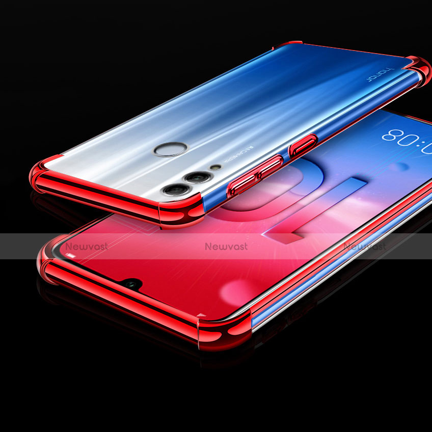 Ultra-thin Transparent TPU Soft Case Cover H01 for Huawei Honor 10 Lite Red