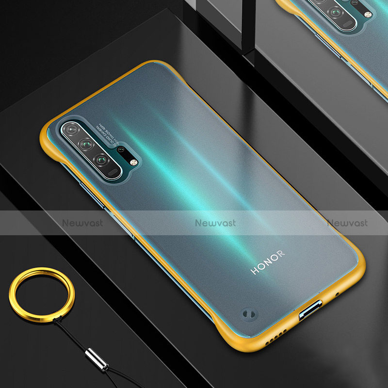 Ultra-thin Transparent TPU Soft Case Cover H01 for Huawei Honor 20 Pro Yellow