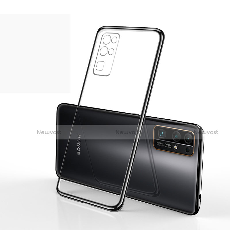 Ultra-thin Transparent TPU Soft Case Cover H01 for Huawei Honor 30 Black