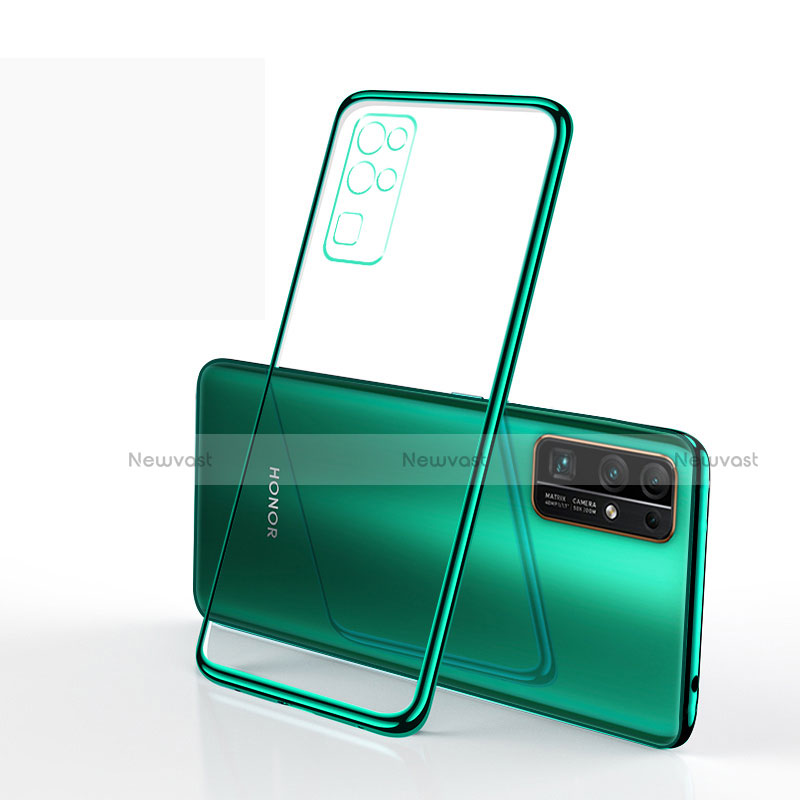 Ultra-thin Transparent TPU Soft Case Cover H01 for Huawei Honor 30 Green