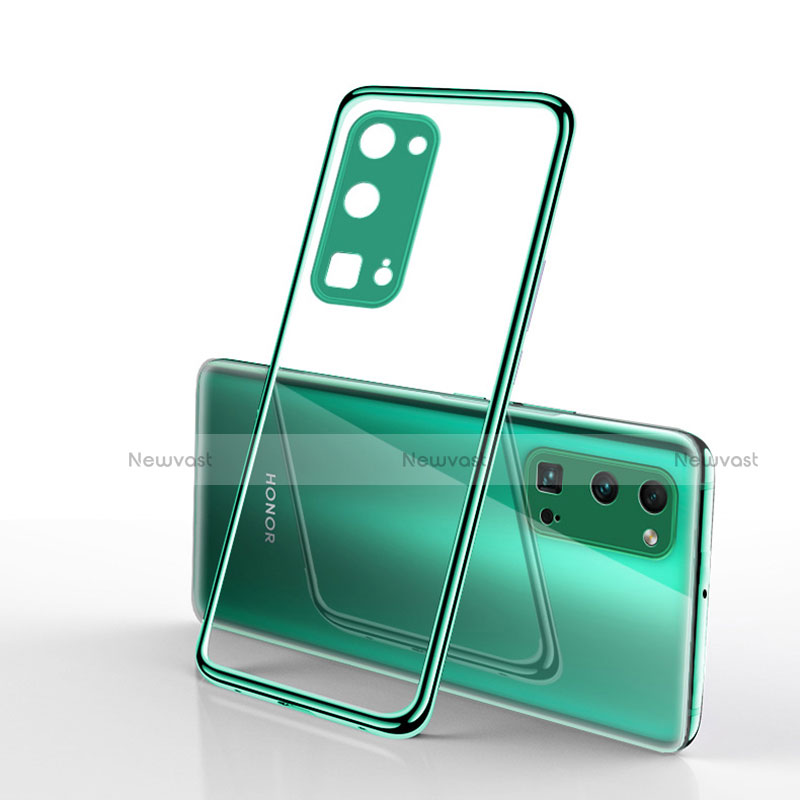 Ultra-thin Transparent TPU Soft Case Cover H01 for Huawei Honor 30 Pro Green