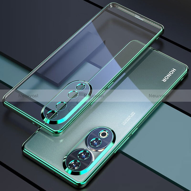 Ultra-thin Transparent TPU Soft Case Cover H01 for Huawei Honor 90 5G Green