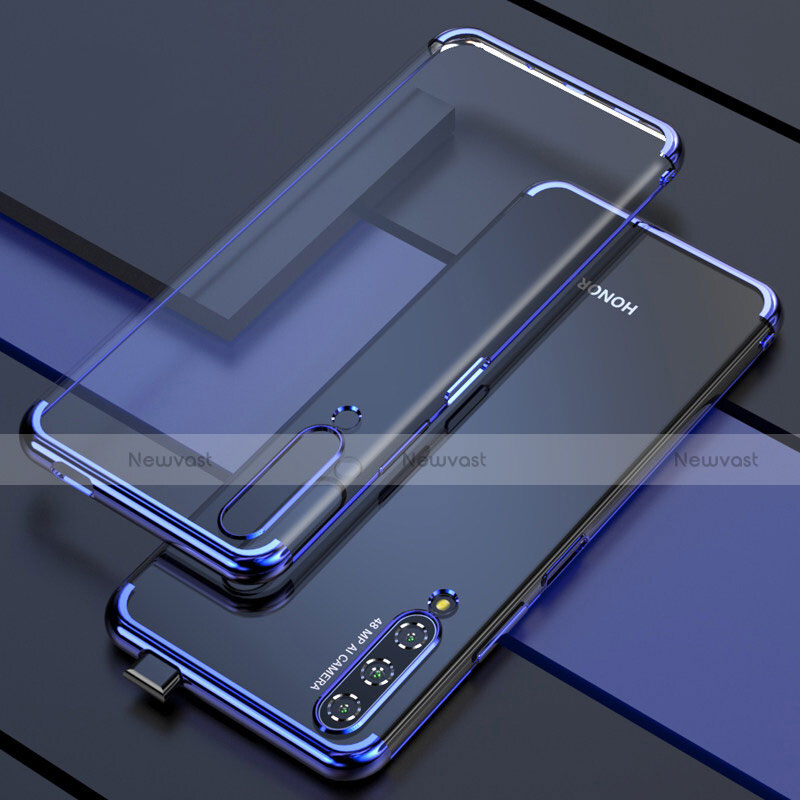 Ultra-thin Transparent TPU Soft Case Cover H01 for Huawei Honor 9X Pro Blue