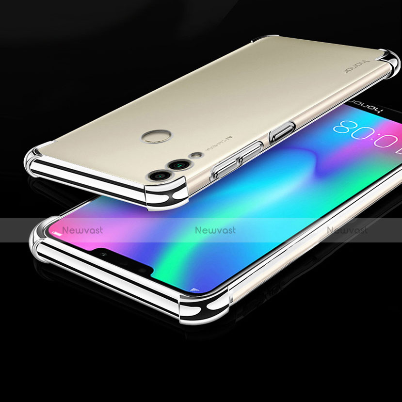 Ultra-thin Transparent TPU Soft Case Cover H01 for Huawei Honor Play 8C Silver