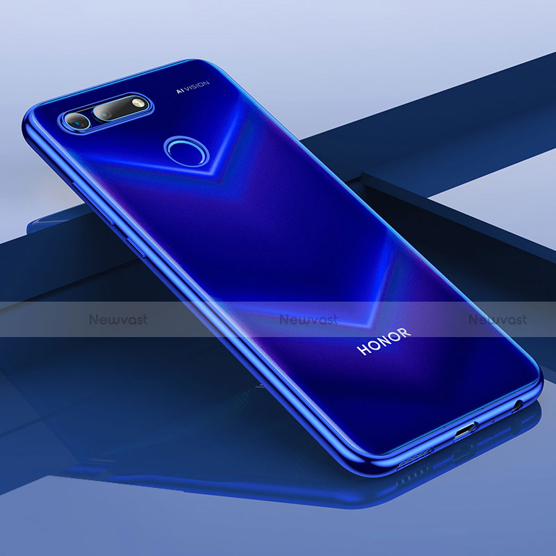 Ultra-thin Transparent TPU Soft Case Cover H01 for Huawei Honor V20 Blue