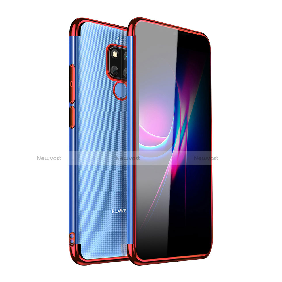 Ultra-thin Transparent TPU Soft Case Cover H01 for Huawei Mate 20 X Red
