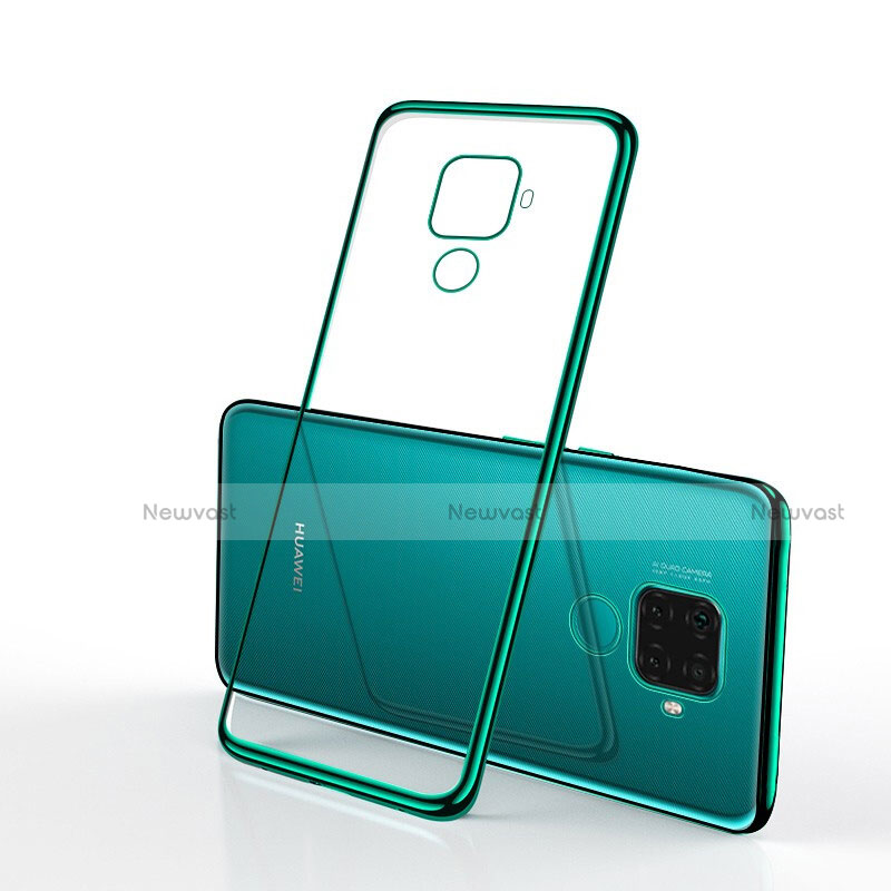 Ultra-thin Transparent TPU Soft Case Cover H01 for Huawei Mate 30 Lite Green