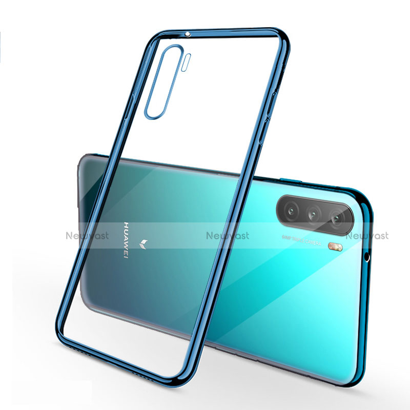 Ultra-thin Transparent TPU Soft Case Cover H01 for Huawei Mate 40 Lite 5G Blue