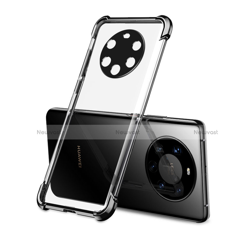 Ultra-thin Transparent TPU Soft Case Cover H01 for Huawei Mate 40 Pro+ Plus Black