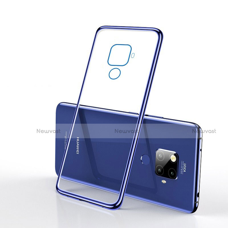 Ultra-thin Transparent TPU Soft Case Cover H01 for Huawei Nova 5z Blue