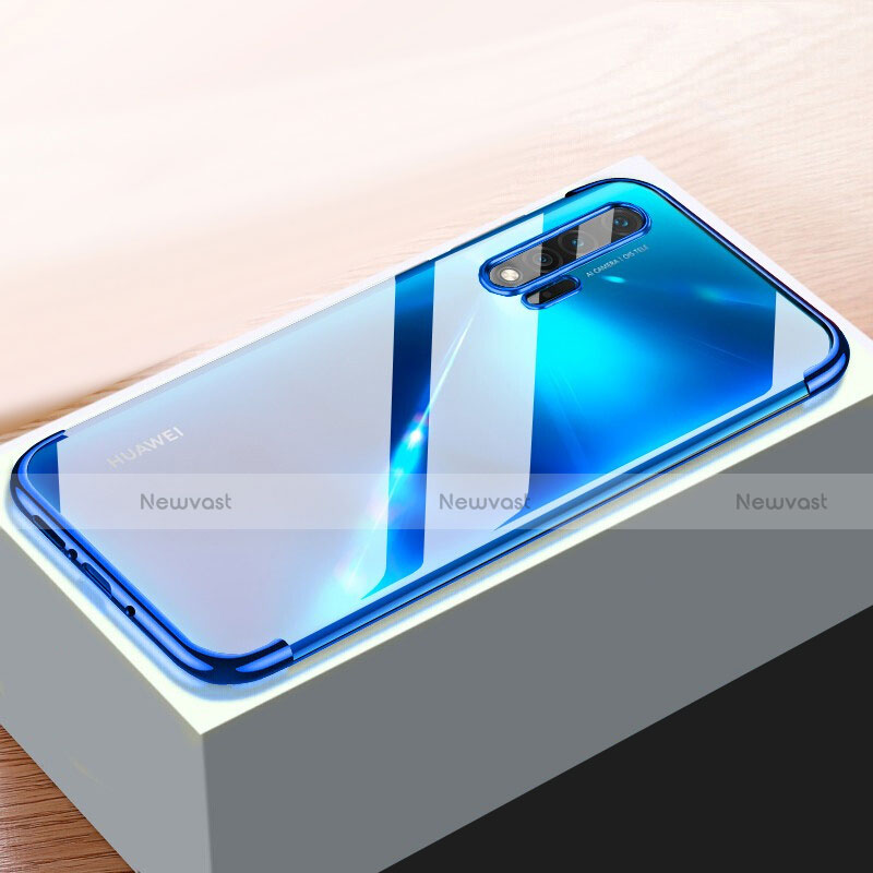 Ultra-thin Transparent TPU Soft Case Cover H01 for Huawei Nova 6 5G Blue