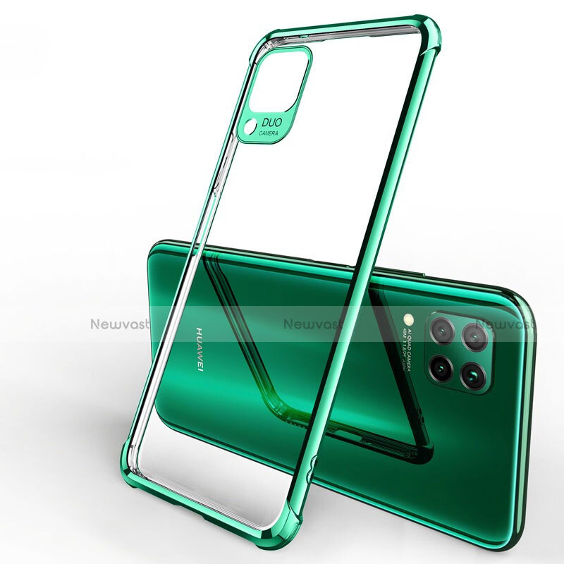 Ultra-thin Transparent TPU Soft Case Cover H01 for Huawei Nova 6 SE Green