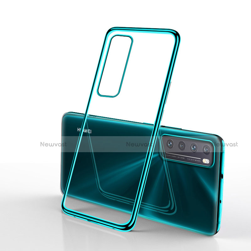 Ultra-thin Transparent TPU Soft Case Cover H01 for Huawei Nova 7 5G Green