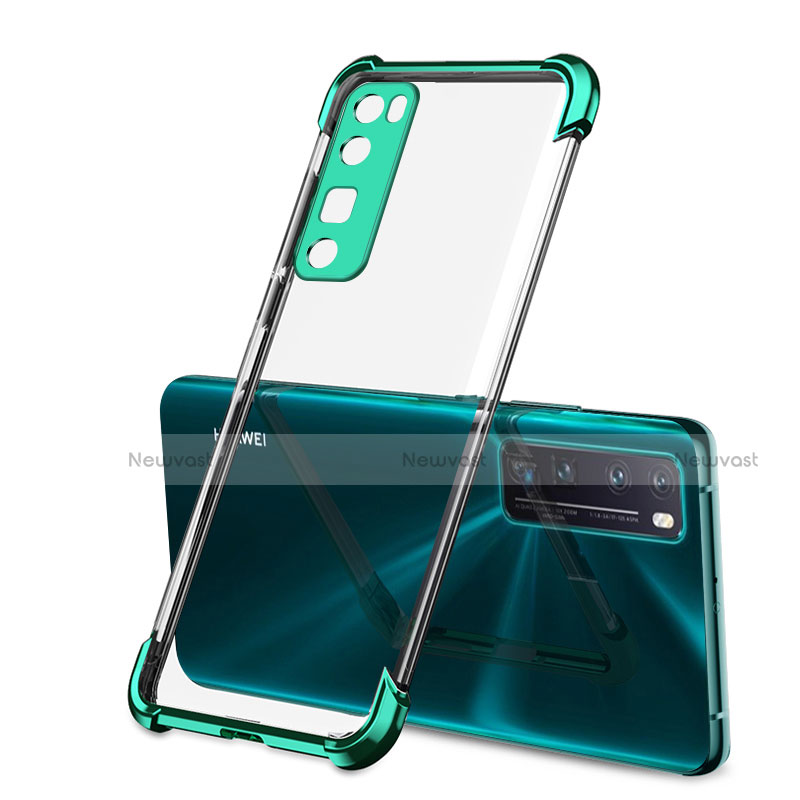 Ultra-thin Transparent TPU Soft Case Cover H01 for Huawei Nova 7 Pro 5G Green