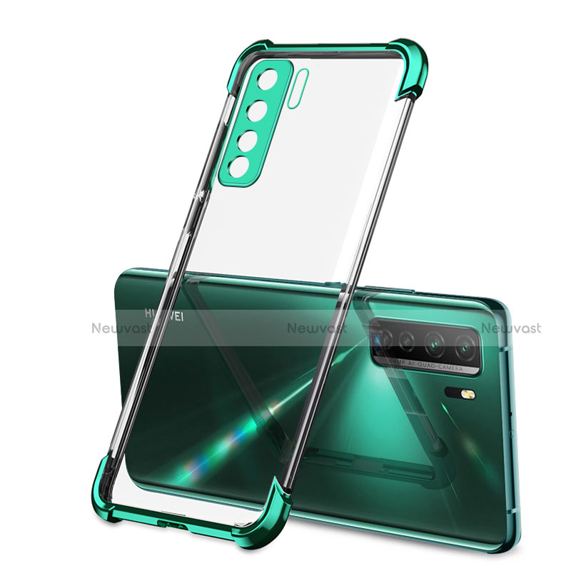 Ultra-thin Transparent TPU Soft Case Cover H01 for Huawei Nova 7 SE 5G Green
