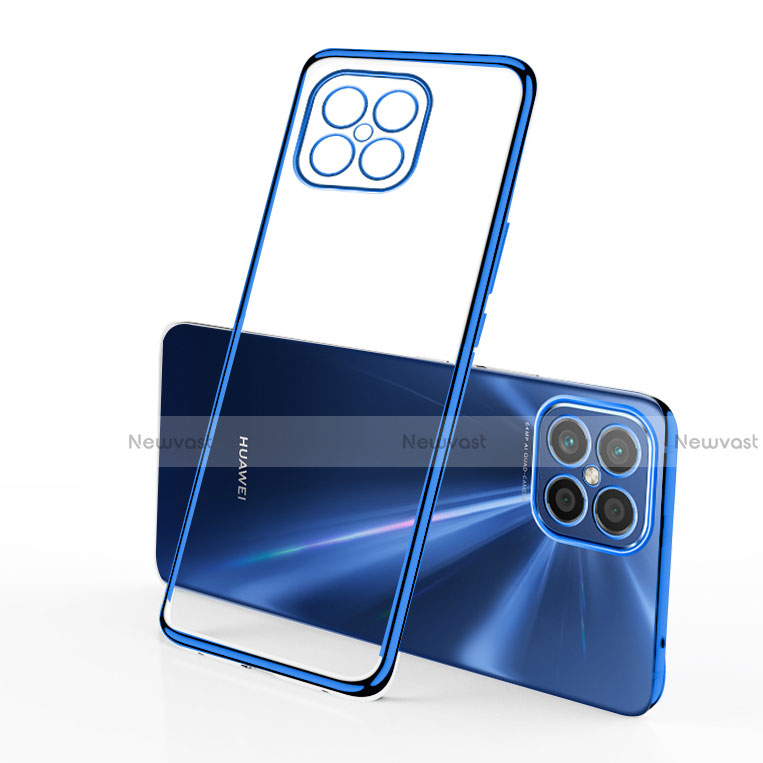 Ultra-thin Transparent TPU Soft Case Cover H01 for Huawei Nova 8 SE 5G Blue