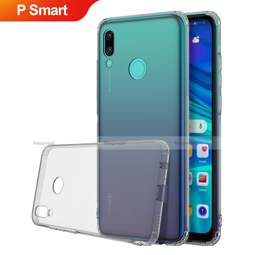 Ultra-thin Transparent TPU Soft Case Cover H01 for Huawei P Smart (2019) Gray