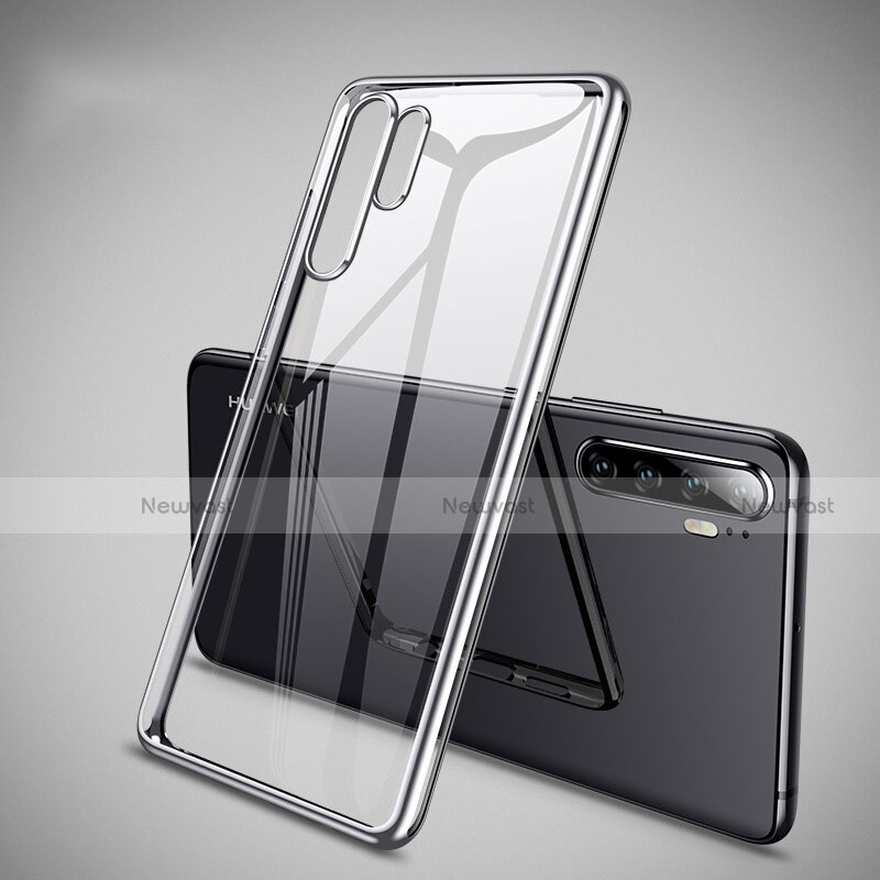 Ultra-thin Transparent TPU Soft Case Cover H01 for Huawei P30 Pro Silver