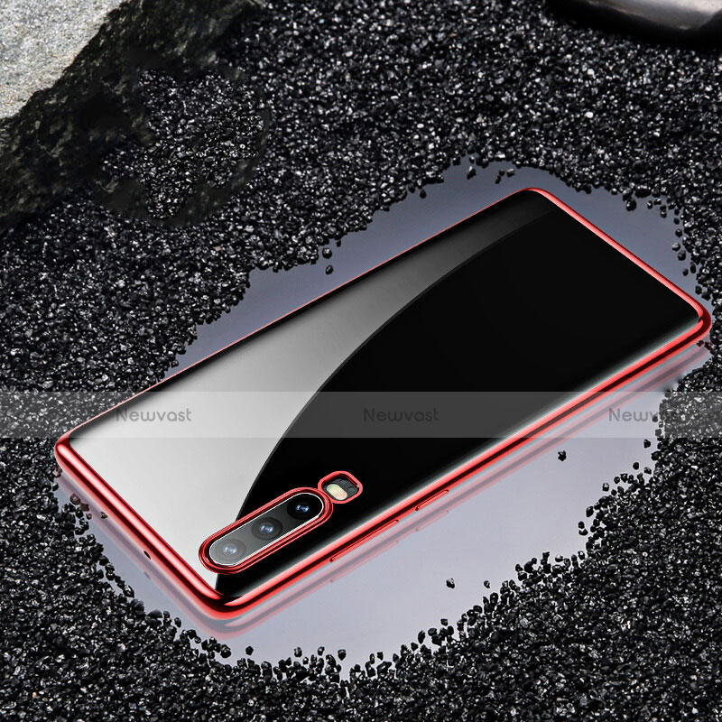 Ultra-thin Transparent TPU Soft Case Cover H01 for Huawei P30 Red