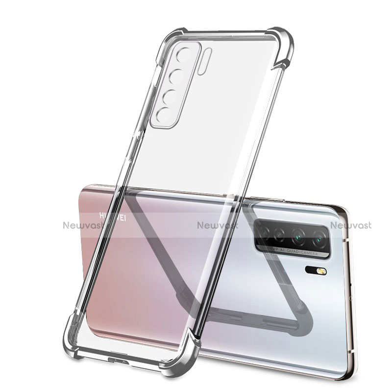 Ultra-thin Transparent TPU Soft Case Cover H01 for Huawei P40 Lite 5G Silver