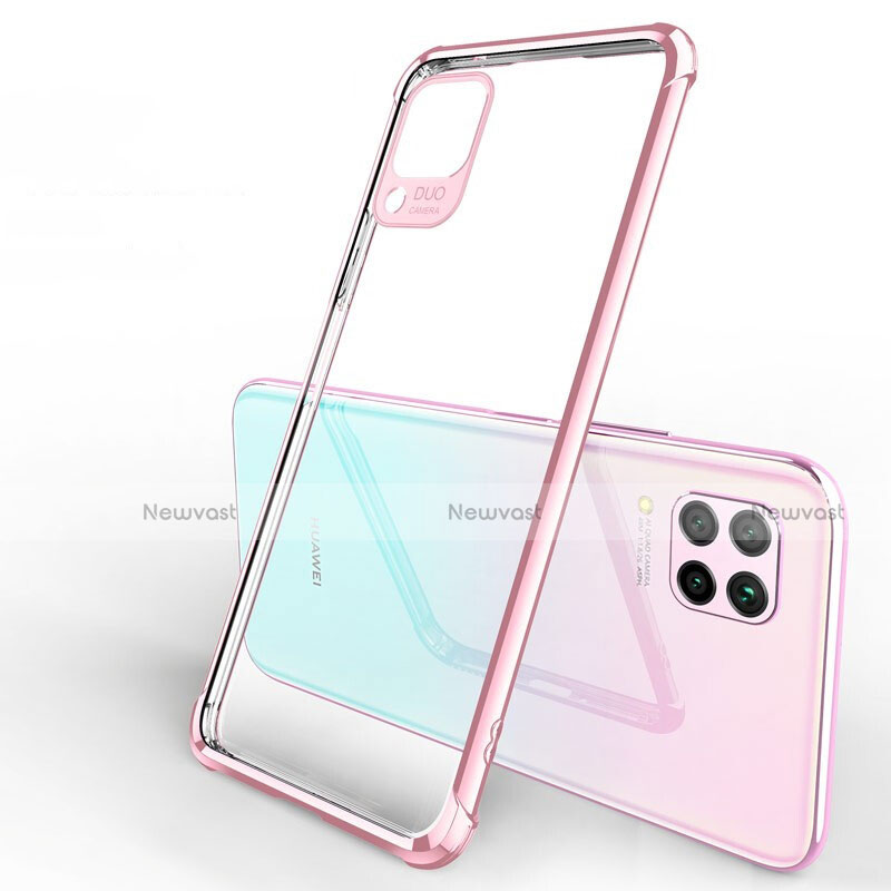 Ultra-thin Transparent TPU Soft Case Cover H01 for Huawei P40 Lite Rose Gold