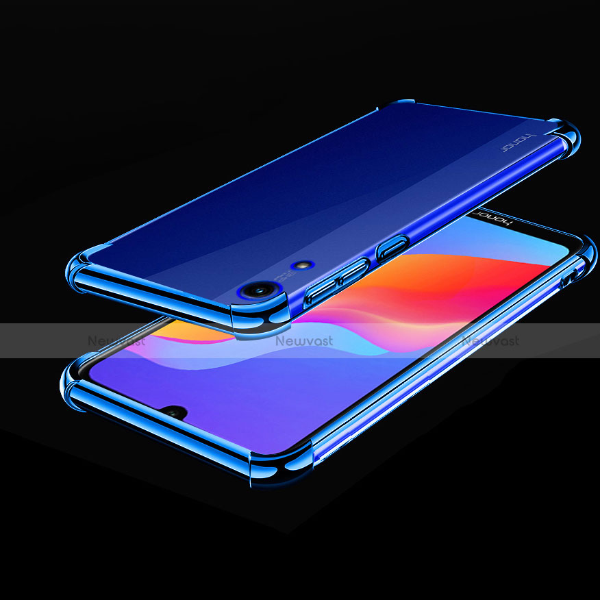 Ultra-thin Transparent TPU Soft Case Cover H01 for Huawei Y6 (2019) Blue