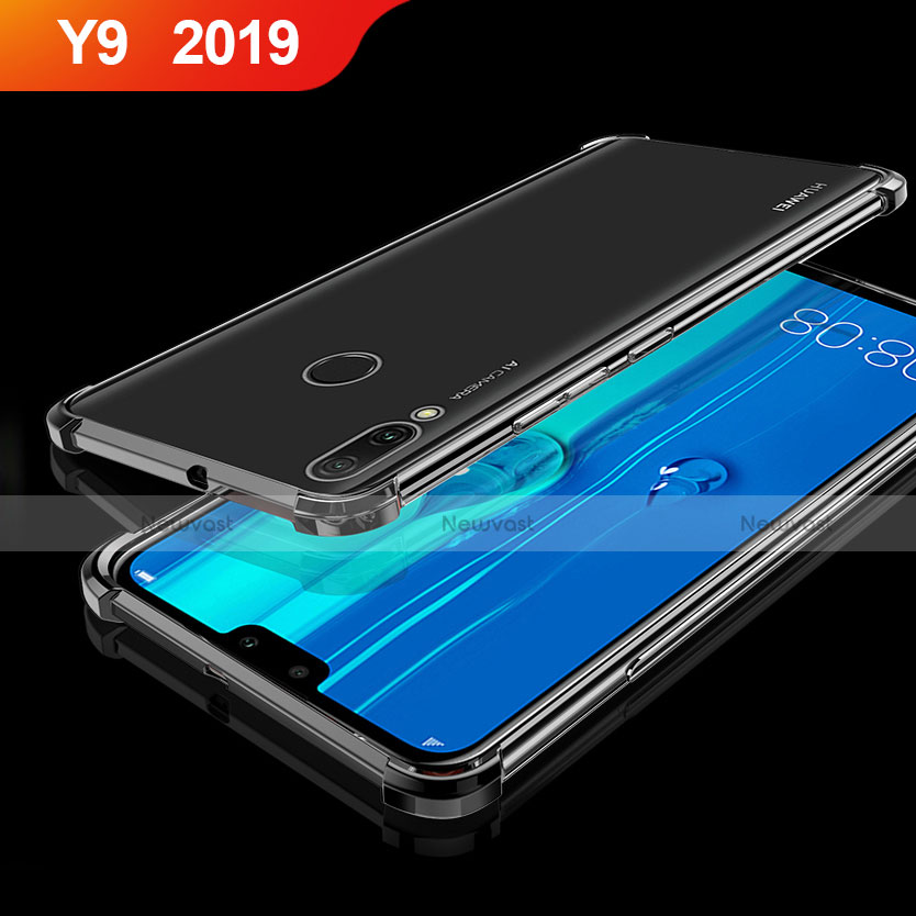 Ultra-thin Transparent TPU Soft Case Cover H01 for Huawei Y9 (2019) Black