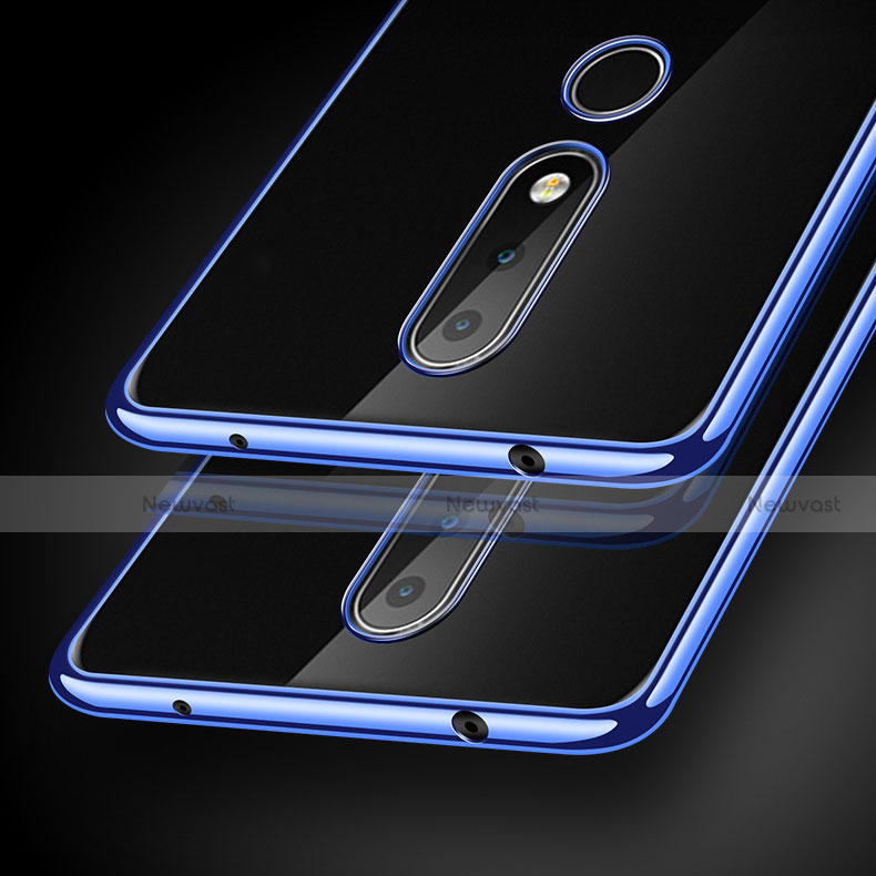 Ultra-thin Transparent TPU Soft Case Cover H01 for Nokia 6.1 Plus