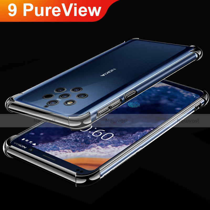 Ultra-thin Transparent TPU Soft Case Cover H01 for Nokia 9 PureView Black