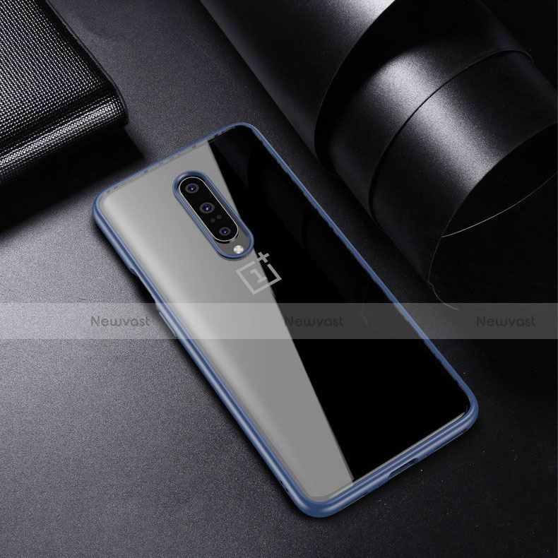 Ultra-thin Transparent TPU Soft Case Cover H01 for OnePlus 7 Pro Blue