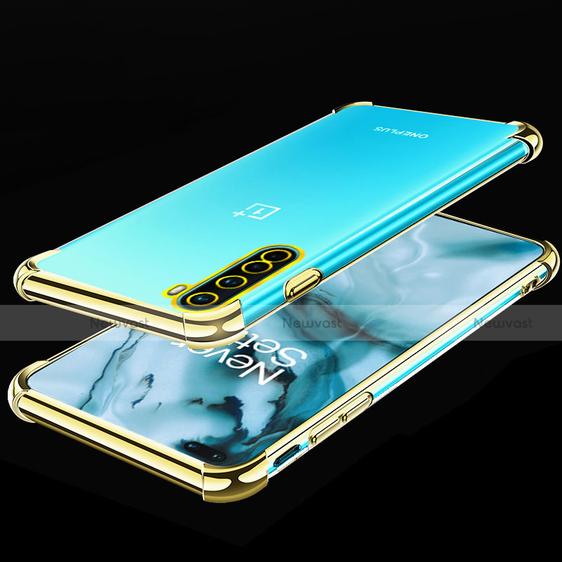 Ultra-thin Transparent TPU Soft Case Cover H01 for OnePlus Nord Gold