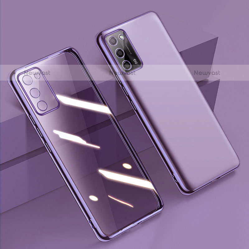 Ultra-thin Transparent TPU Soft Case Cover H01 for Oppo A55 5G