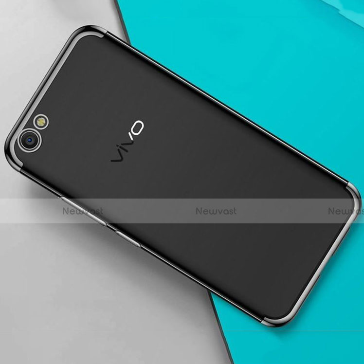 Ultra-thin Transparent TPU Soft Case Cover H01 for Oppo A71 Black