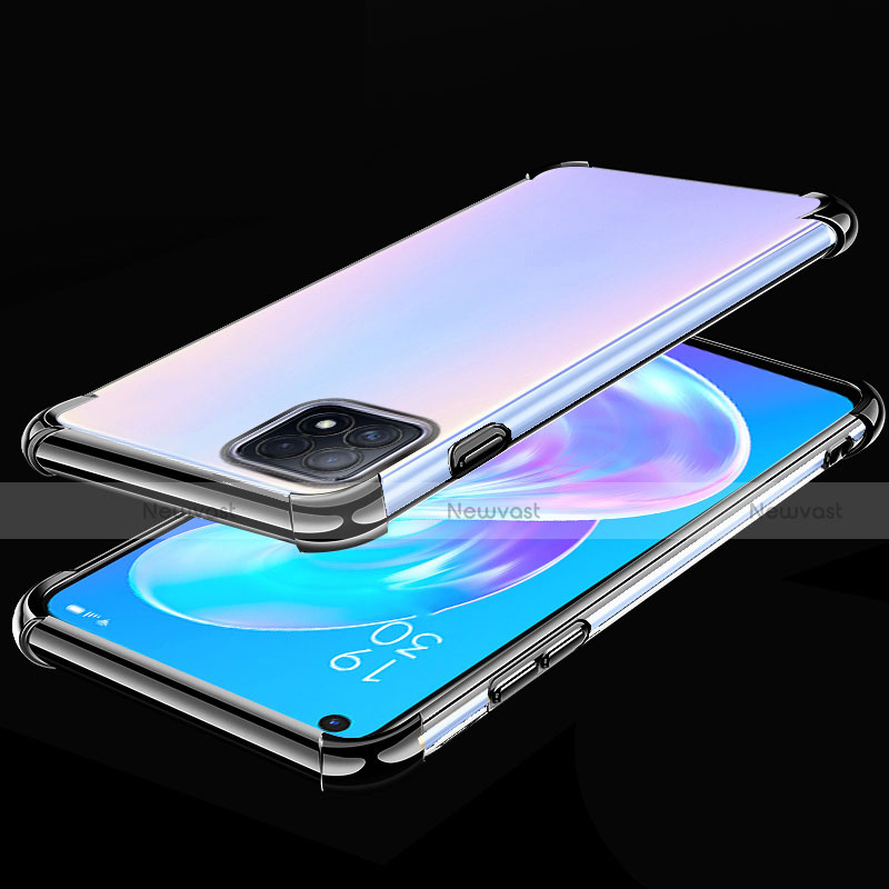 Ultra-thin Transparent TPU Soft Case Cover H01 for Oppo A73 5G Black