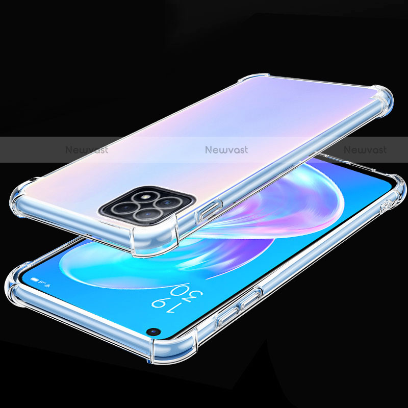 Ultra-thin Transparent TPU Soft Case Cover H01 for Oppo A73 5G Clear